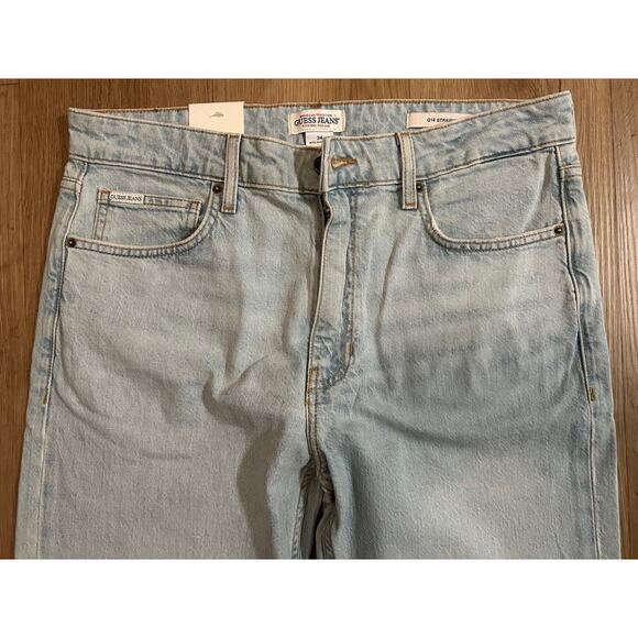 NWT Y2K GUESS JEANS Men's G16 Straight Leg Light Wash Denim Jeans - Size 34x34 - Picture 2 of 7
